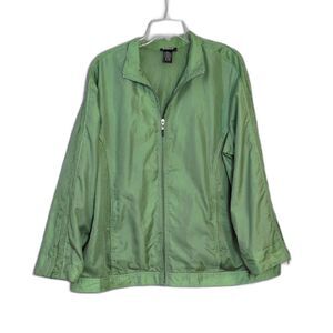 Avenue Green Windbreaker Athletic Jacket Women's Plus 22/24